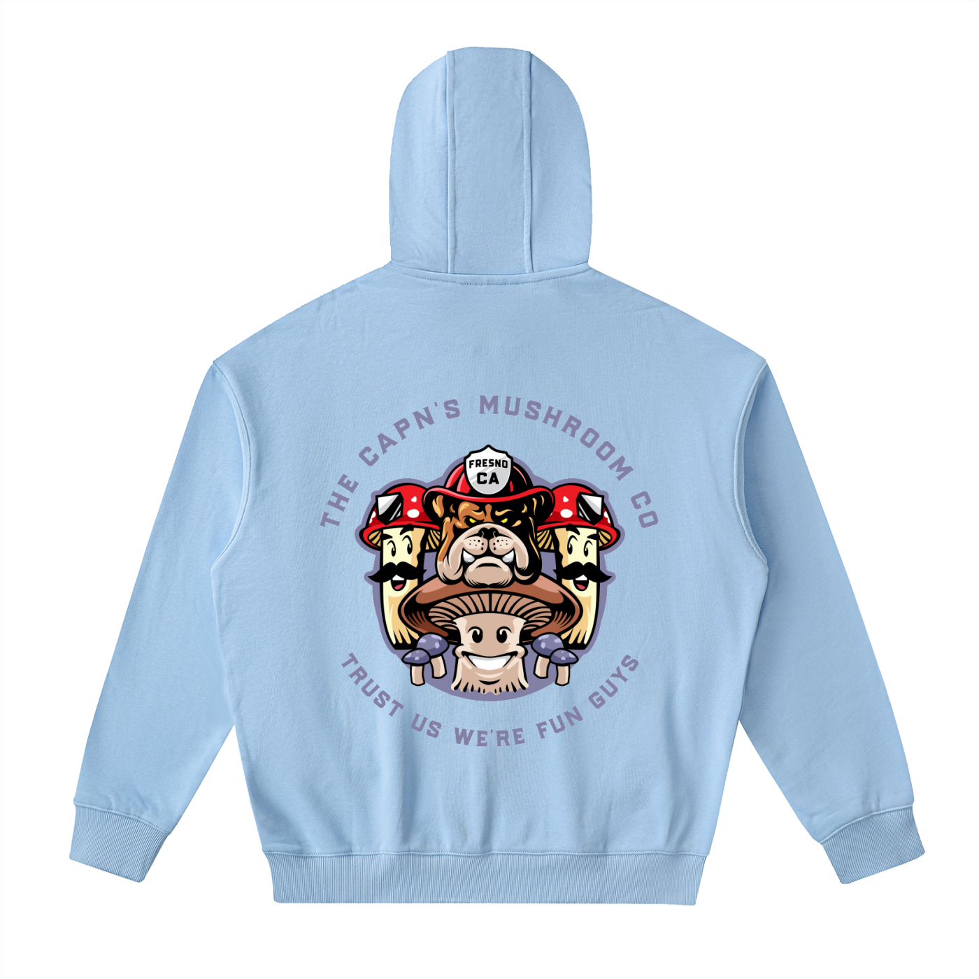 CAPN's Form Fitting Classic Bulldog/Fun Guy Zip Hoodie