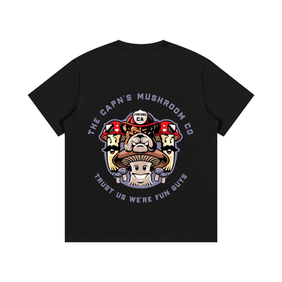 CAPN's Classic Bulldog/Fun Guy Black T-Shirt