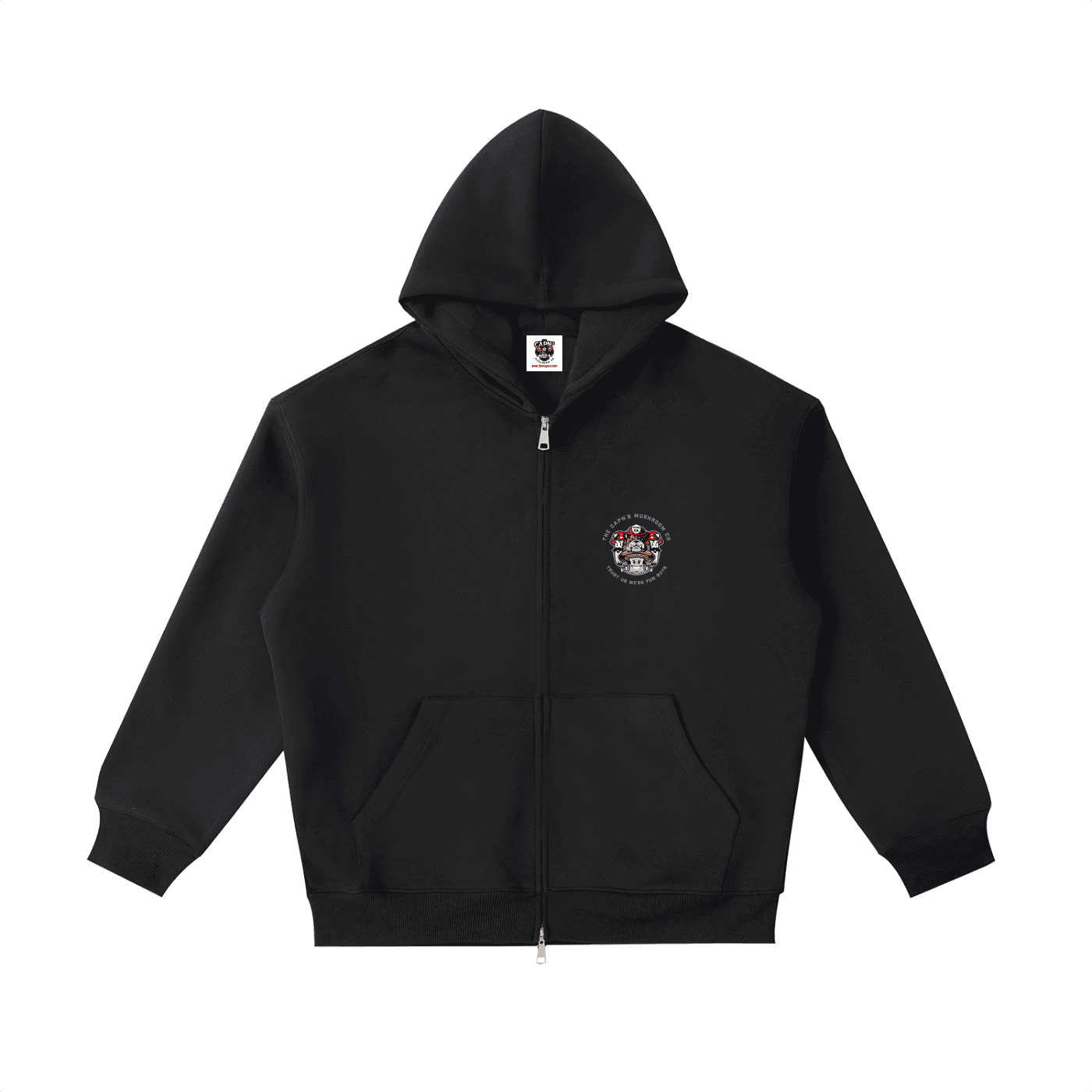 CAPN's Loose Fit Fun Guy/Classic Bulldog Zip Hoodie