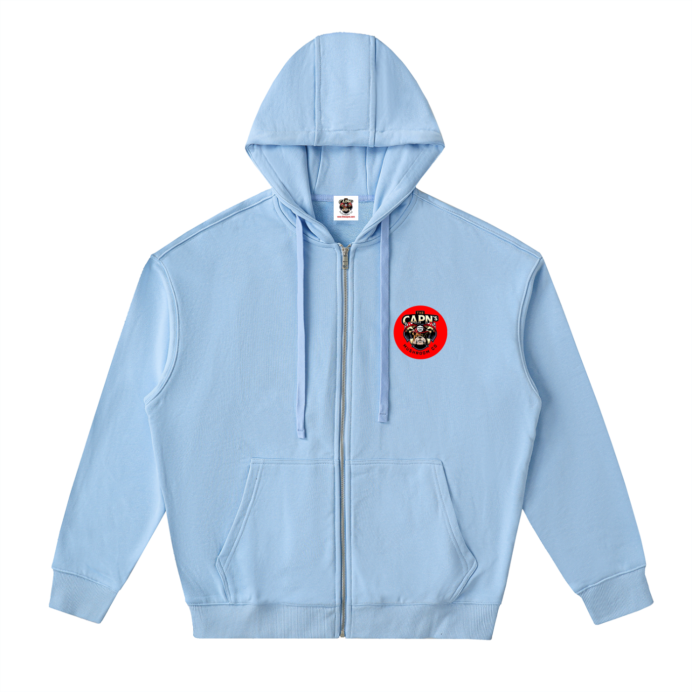 CAPN's Form Fitting Classic Bulldog/Fun Guy Zip Hoodie