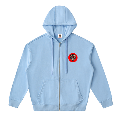 CAPN's Form Fitting Classic Bulldog/Fun Guy Zip Hoodie