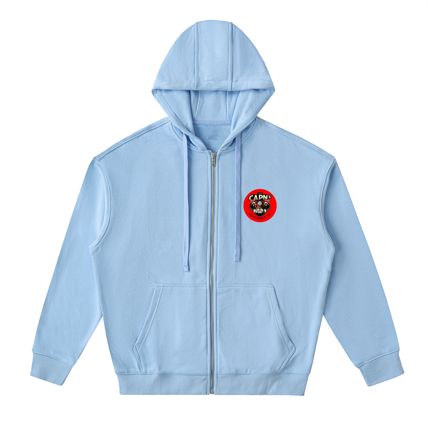 CAPN's Form Fitting Classic Bulldog/Fun Guy Zip Hoodie
