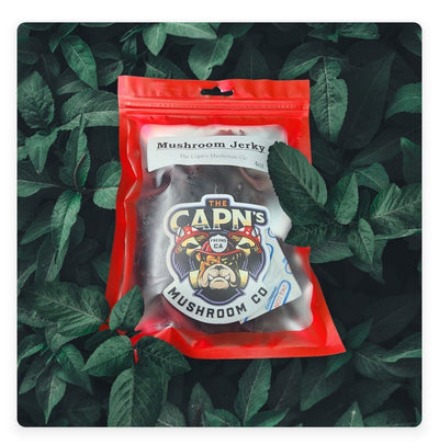 The CAPN'S Original Mushroom Jerky - 4 oz bags (1/4 lb).   Free shipping - The CAPN's Mushroom Company
