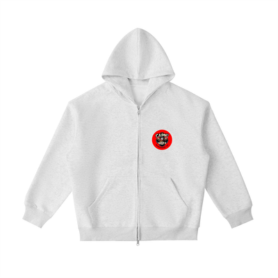 CAPN's Loose Fit Classic Bulldog Zip Hoodie-