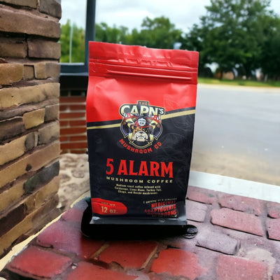5 Alarm Adaptogenic Mushroom Coffee   ** our ground coffee ships with 1 free reusable k-cup coffee filter for first purchase ** - The CAPN's Mushroom Company