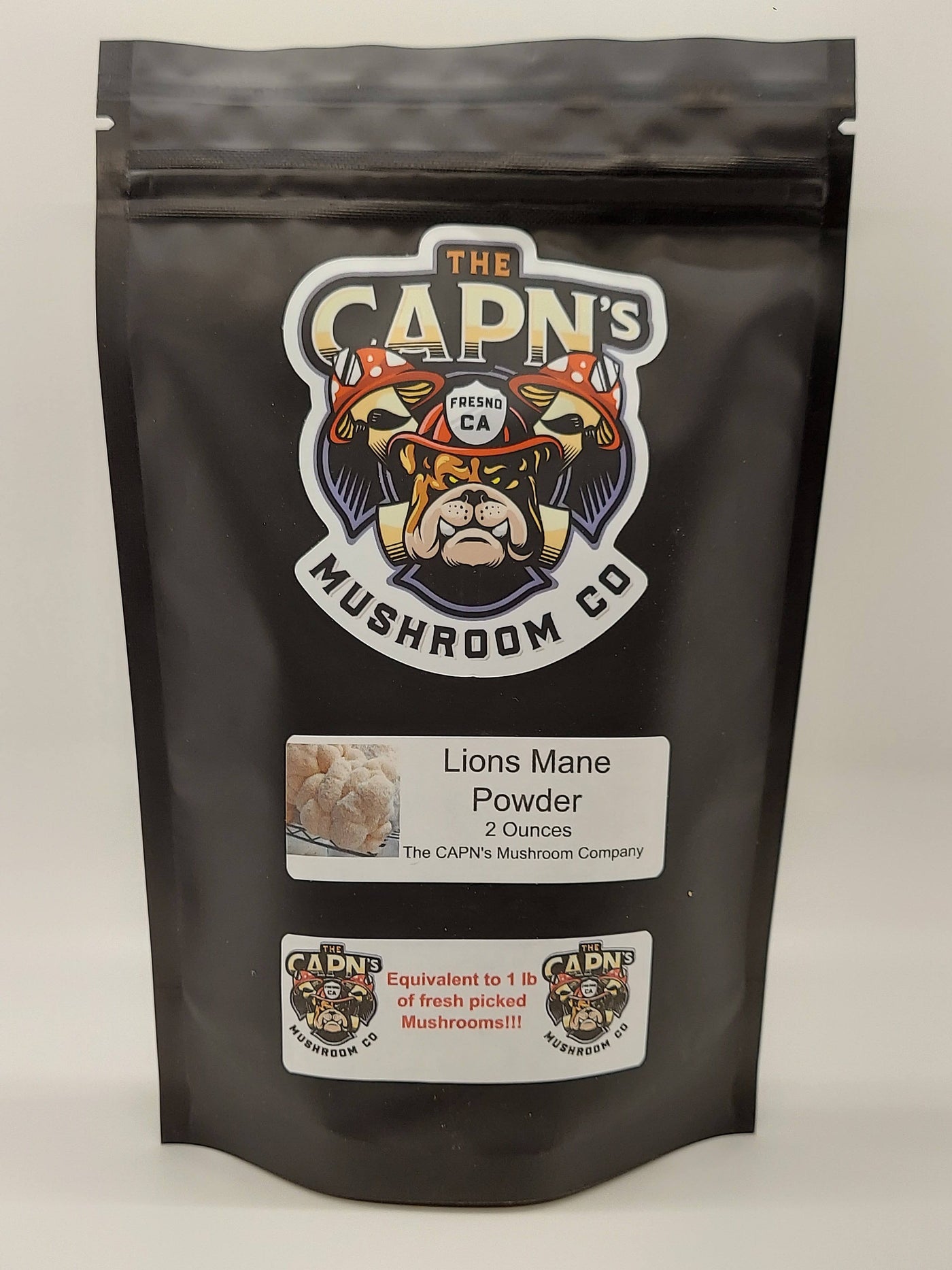 Lions Mane Edible Mushroom Powder - The CAPN's Mushroom Company